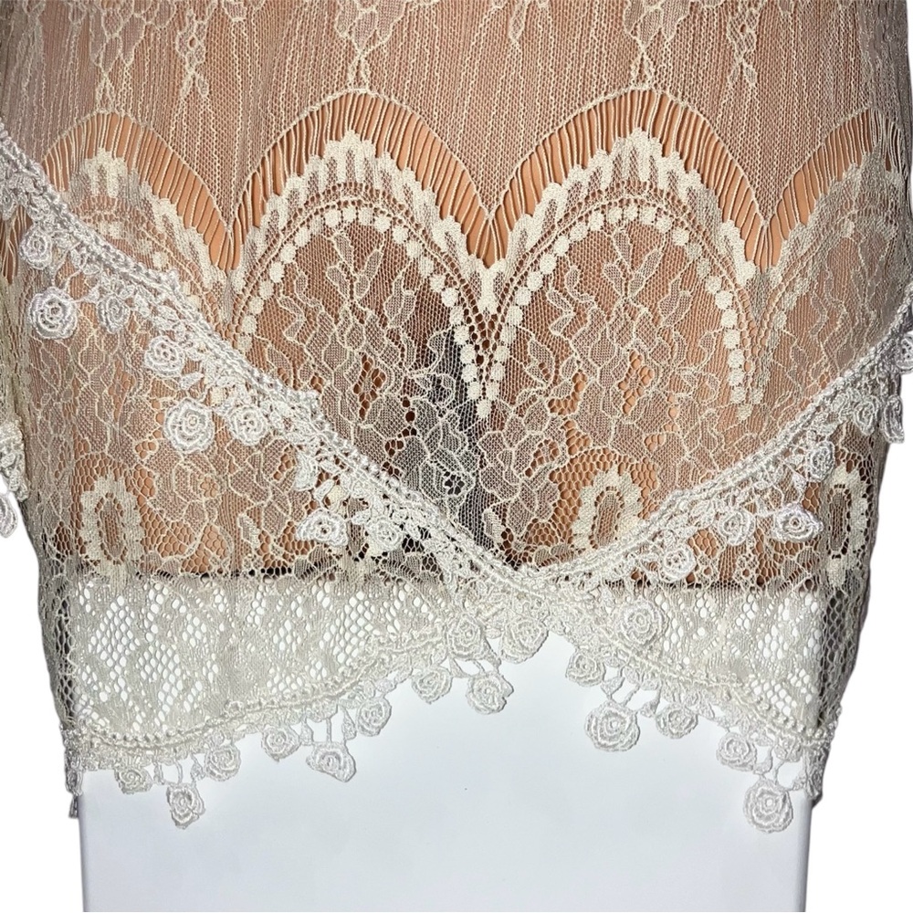 For Love And Lemons White Lace Mini Dress *Note LACE OVERLAY ONLY - Picture 6 of 8